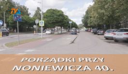 Porządki na parkingu przy Noniewicza 40.