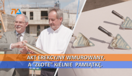 Akt erekcyjny wmurowali w ścianę spalarni, a „złote” kielnie dostali na pamiątkę. Akt erekcyjny wmurowali w ścianę spalarni, a „złote” kielnie dostali na pamiątkę.